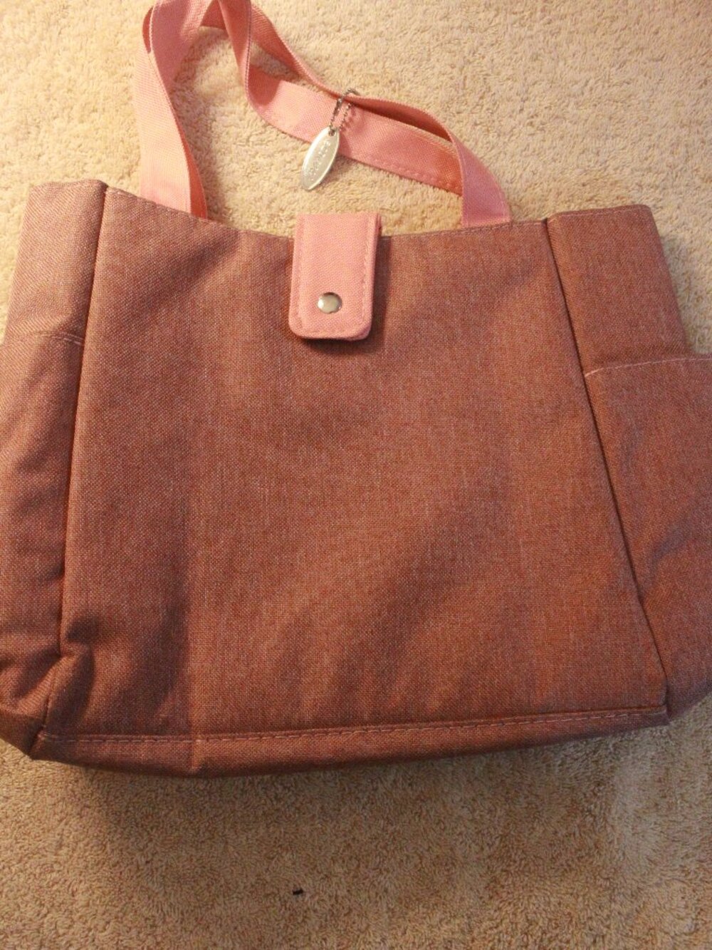 Title: Eco One Dusty Pink Tote with Interior Organizer